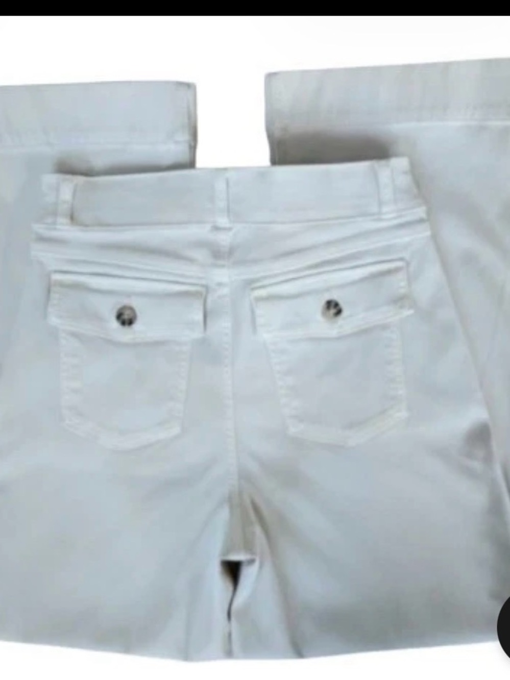 SPANX White High-Waist Pants with Hidden Back Details